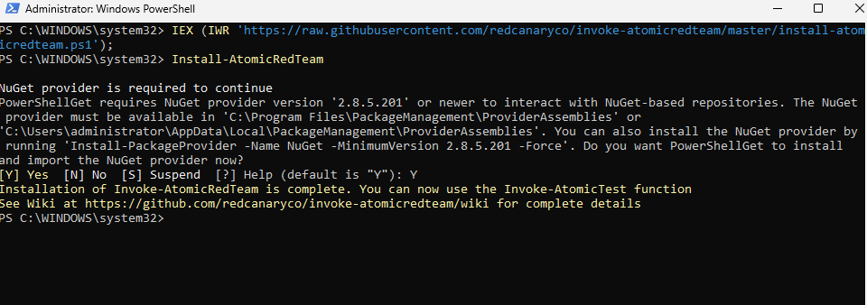 Atomic Red Team Installation