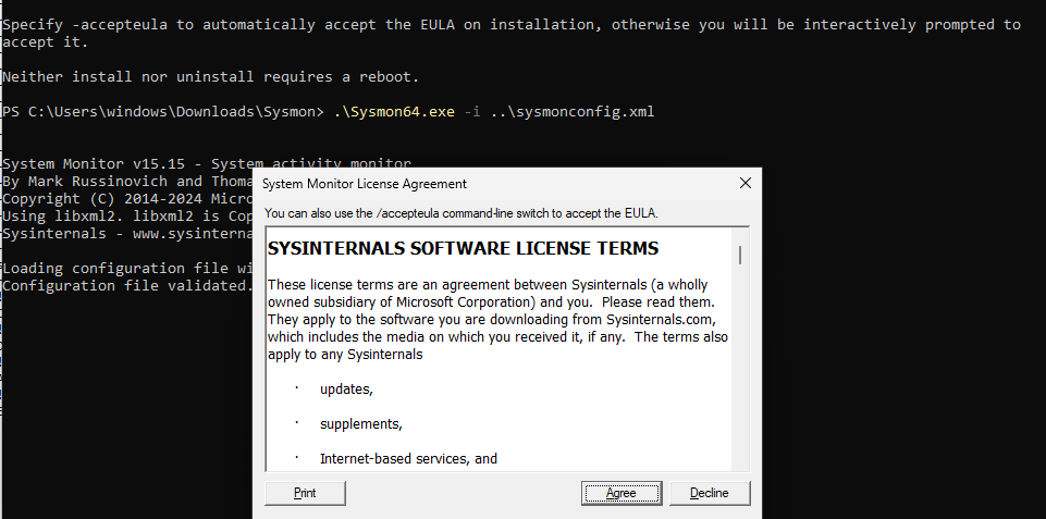 Sysmon Installation