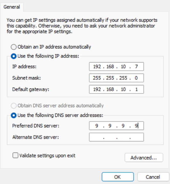 Windows Server IP Config