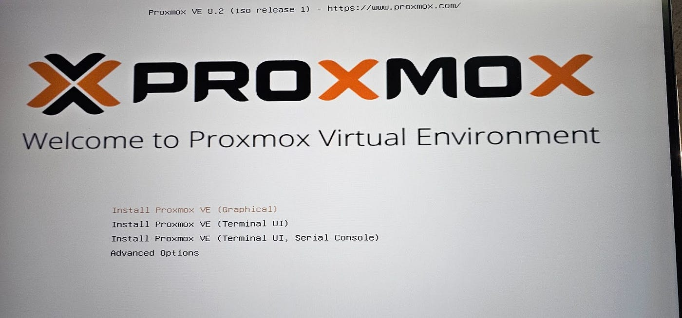 Proxmox Installer Menu